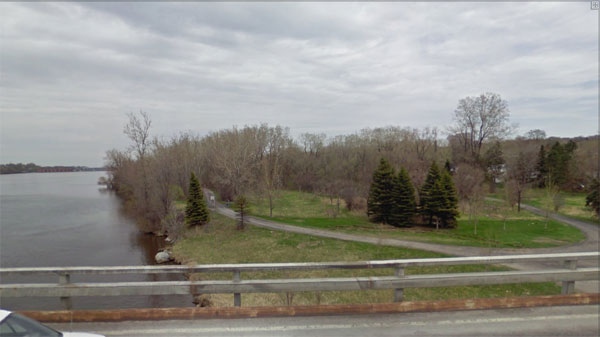 Ile de la Visitation, as seen from the Papineau Leblanc Bridge, where the drama occurred Friday afternoon. (Photo courtesy of Google Street View)