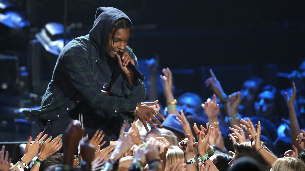 In this Sunday, Aug. 30, 2015, file photo, A$AP Rocky performs at the MTV Video Music Awards at the Microsoft Theater in Los Angeles. (Photo by Matt Sayles/Invision/AP, File)