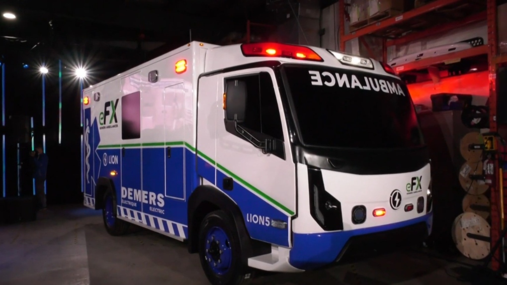Lion Electric and Demers Ambulances worked together to develop the all-electric Demers eFX ambulance. 