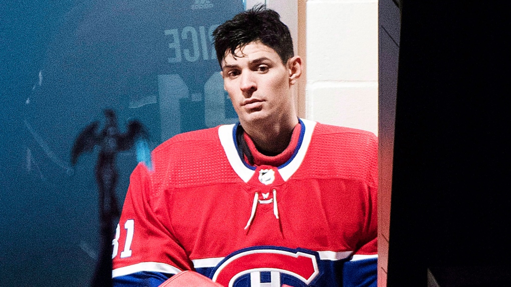 Montreal Canadiens goaltender Carey Price looks on from the tunnel prior to an NHL hockey game against the Vegas Golden Knights, in Montreal on Saturday, Nov. 10, 2018. THE CANADIAN PRESS/Graham Hughes 
