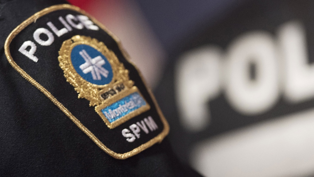 A Montreal Police badge is shown during a news conference in Montreal, Monday, October 7, 2019. THE CANADIAN PRESS/Graham Hughes