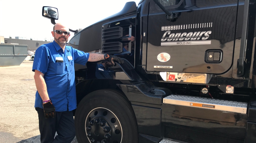 Joe Marchand, a transport truck driver with nearly 24 years experience, isn’t surprised many are getting out of the industry in Windsor, Ont. on Tuesday, April 6, 2021.(Michelle Maluske/CTV Windsor)
