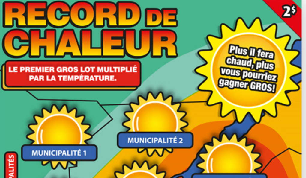 Loto-Quebec's Heat Record (Record de Chaleur) scratch cards were pulled from the market due to backlash. SOURCE: Loto-Quebec