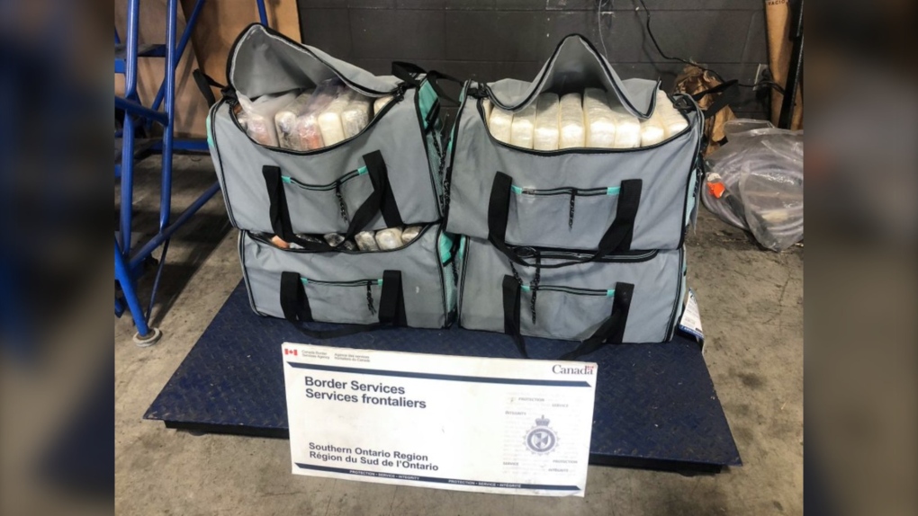 The RCMP have charged a man from LaSalle, Que. for allegedly importing approximately 248 pounds of cocaine into Canada at Fort Erie, Ont. on June 15, 2021. (Source: Canada Border Services Agency of Canada)