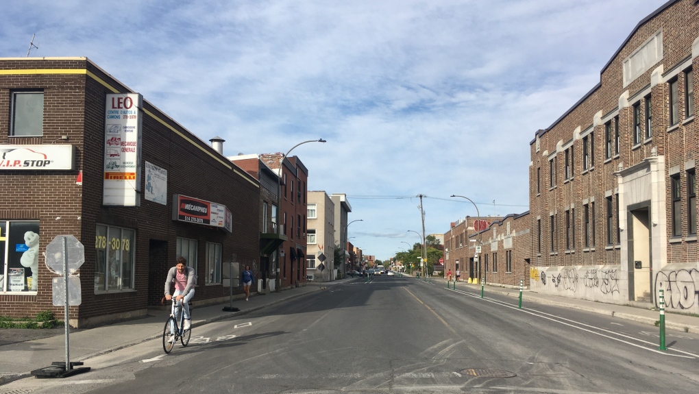 Bellechasse Street has two bike paths on either side. (Selena Ross/CTV News)