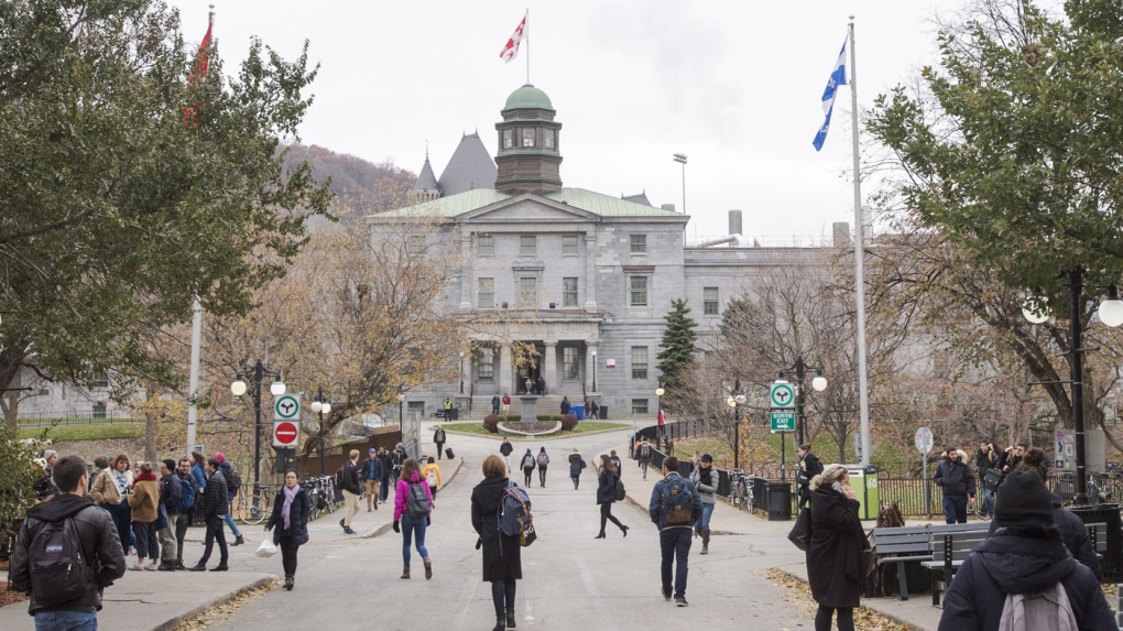 McGill University's campus is seen Tuesday, November 14, 2017, in Montreal. A Quebec Superior Court judge has ordered a temporary halt to excavation work on a major McGill University project after an Indigenous group raised concerns about possible unmarked graves. THE CANADIAN PRESS/Ryan Remiorz
