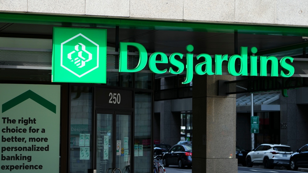 Desjardins bank signage is pictured in Ottawa on Wednesday Sept. 7, 2022. THE CANADIAN PRESS/Sean Kilpatrick