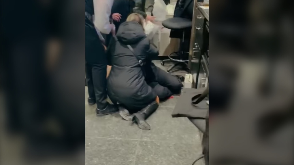 An Air Canada employee at Montreal's Pierre Elliott Trudeau International Airport was sent to hospital after a violent incident involving a traveller.