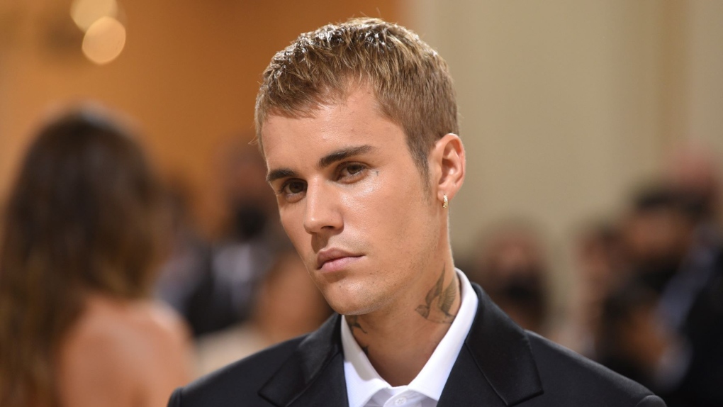 Justin Bieber attends The Metropolitan Museum of Art's Costume Institute benefit gala in New York on September 13, 2021. THE CANADIAN PRESS/AP, Invision - Evan Agostini