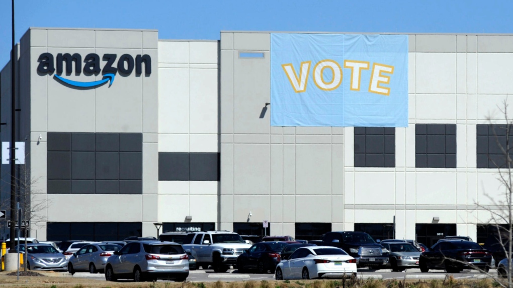 An Amazon fulfillment centre in Bessemer, Ala., is shown on Thursday, March 10, 2022. (AP Photo/Jay Reeves)