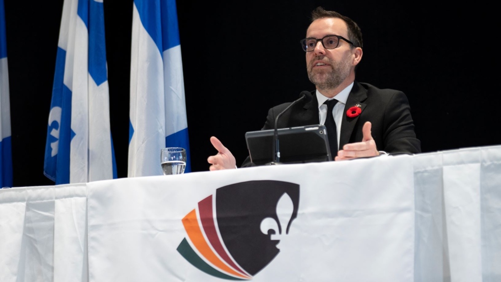UPAC Commissioner Frederick Gaudreau defends the anti-corruption unit as he presents his annual reports, during a news conference, Tuesday, November 9, 2021 in Quebec City. THE CANADIAN PRESS/Jacques Boissinot