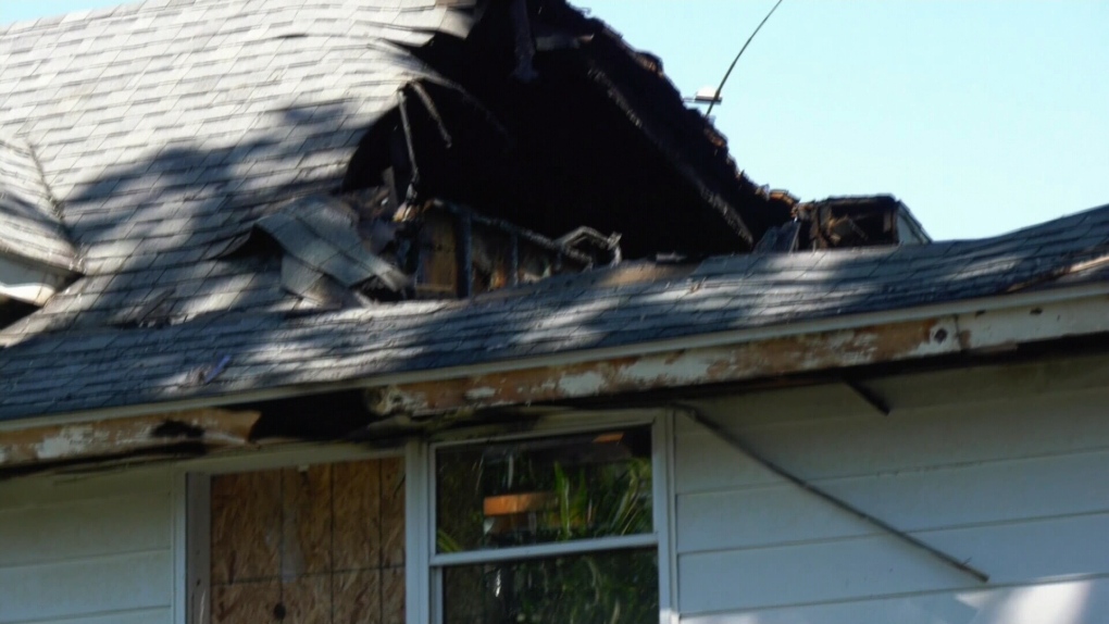 West Island home burns after storm