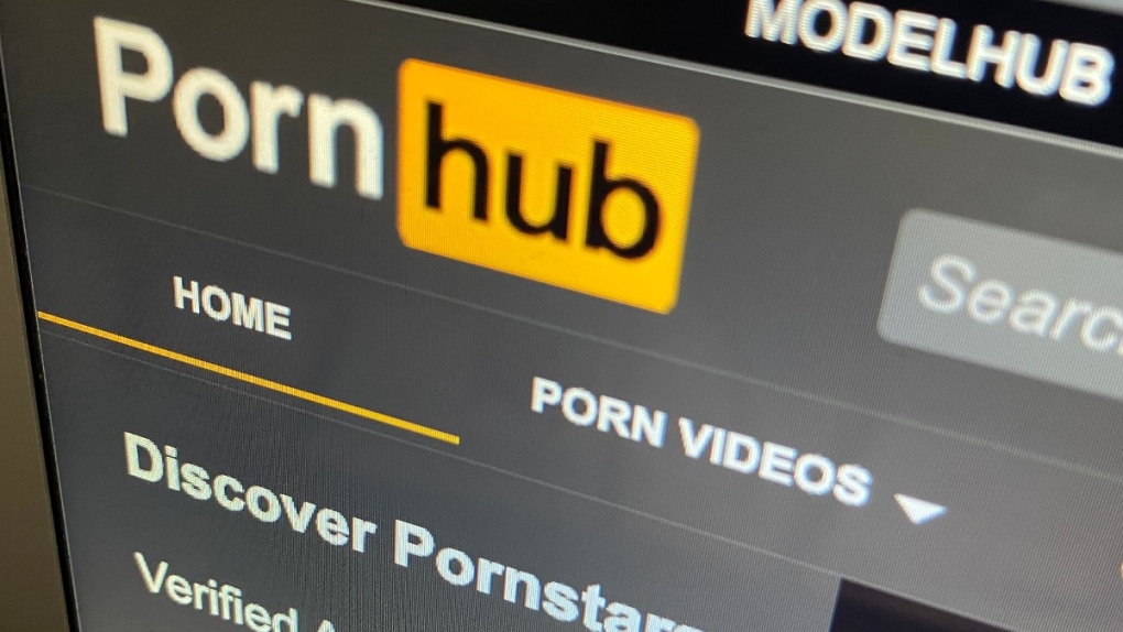 The Pornhub website is shown on a computer screen in Toronto, Dec. 16, 2020. THE CANADIAN PRESS