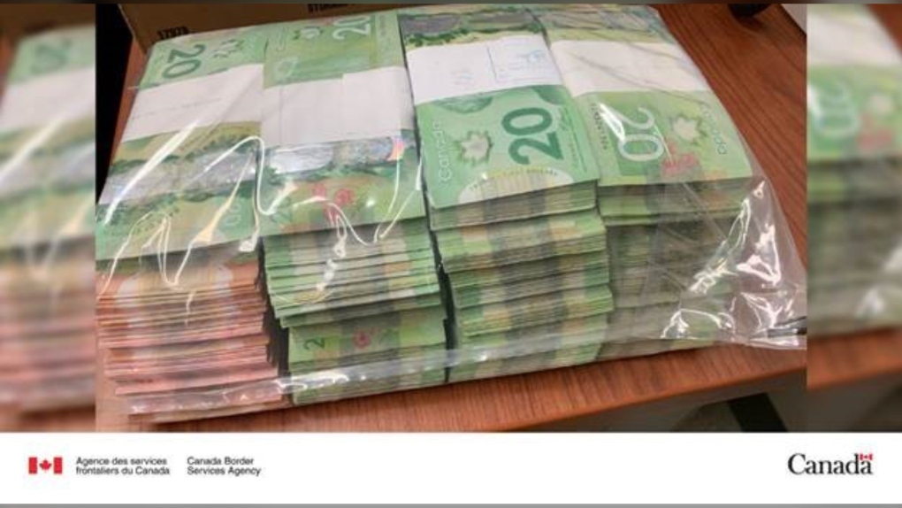 The Canada Border Services Agency said it seized $90,000 after executing search warrants in Quebec City in relation to two people who pleaded guilty to hiring 71 foreign workers not authorized to work in Canada. (Source: CBSA)  