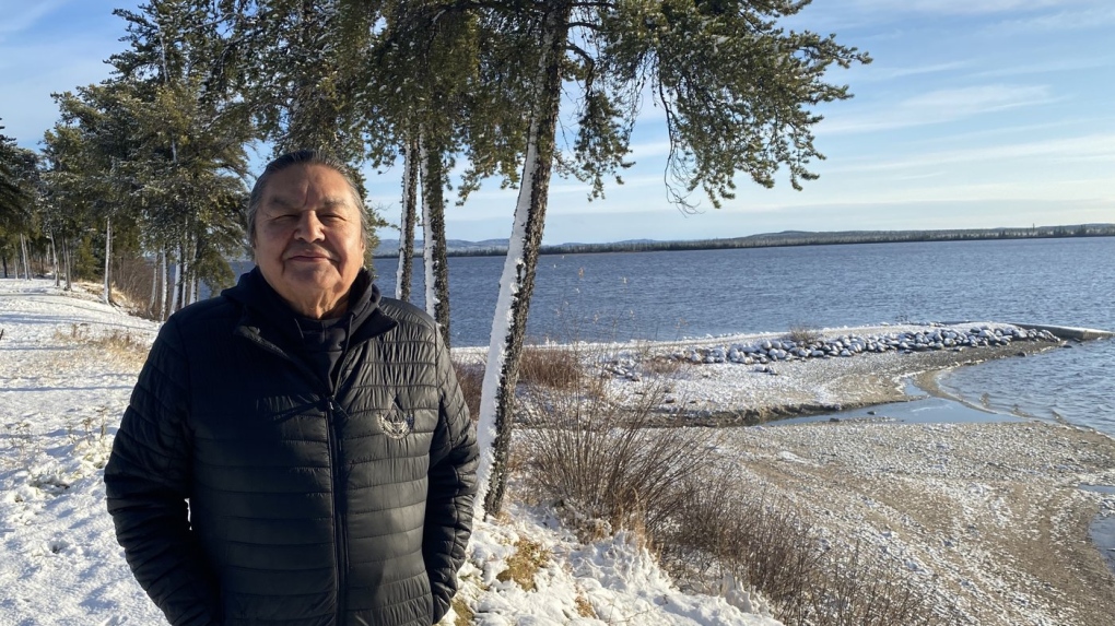Thomas Jolly poses on the shore of Champion Lake, Nemaska, James Bay region in northern Quebec on October 20, 2022. THE CANADIAN PRESS/Stéphane Blais