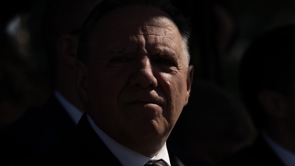 Quebec Premier Francois Legault attends a ceremony at the Champlain Hudson Power facility, Tuesday, September 19, 2023 in New York. THE CANADIAN PRESS/Adrian Wyld
