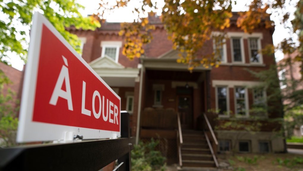Real estate signage showing a home for rent is seen on Monday, May 15, 2023 in Montreal. THE CANADIAN PRESS/Christinne Muschi