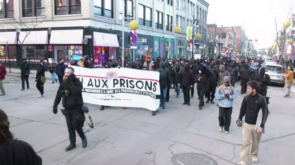 Anti-police brutality march in Montreal