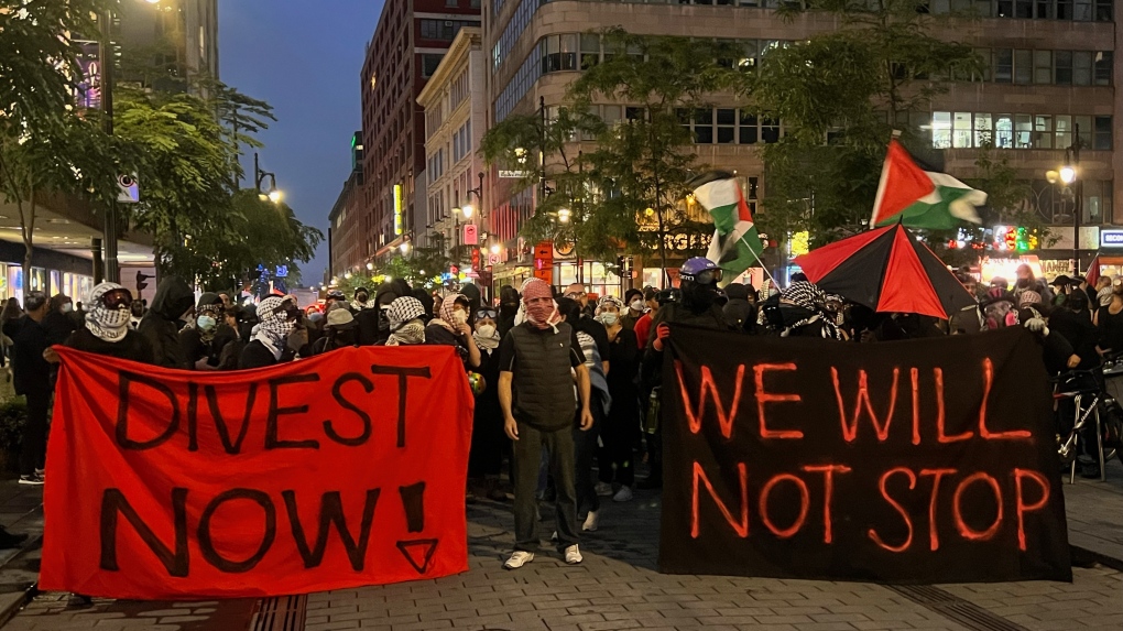 ProPalestinian protesters march in Montreal