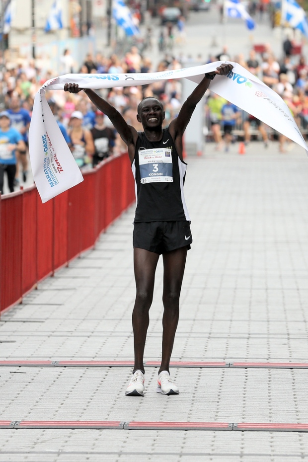 Boniface Kongin of Kenya wins Montreal Marathon