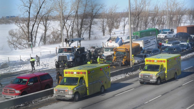 Multi-car crash on Highway 15
