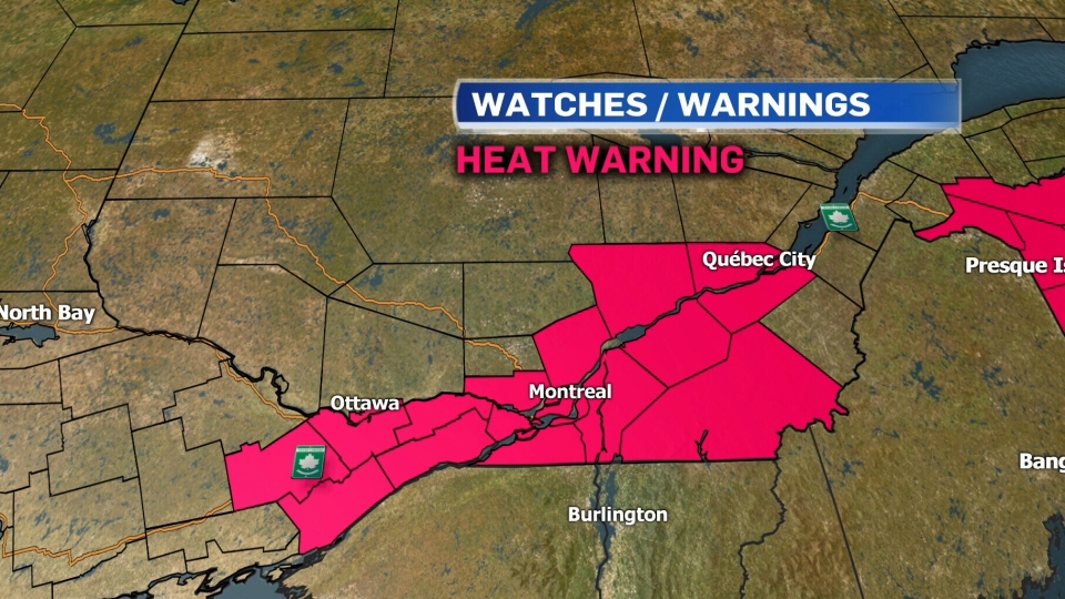 Heat warning Montreal