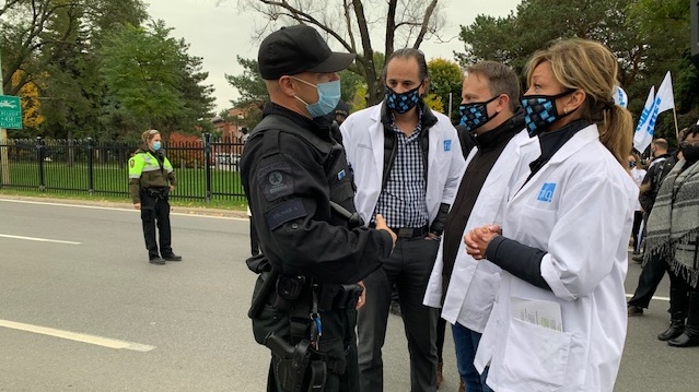 Quebec nurses protest