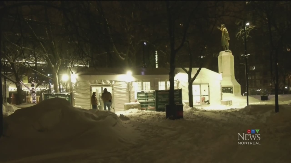 Warming tent opens in Cabot Square