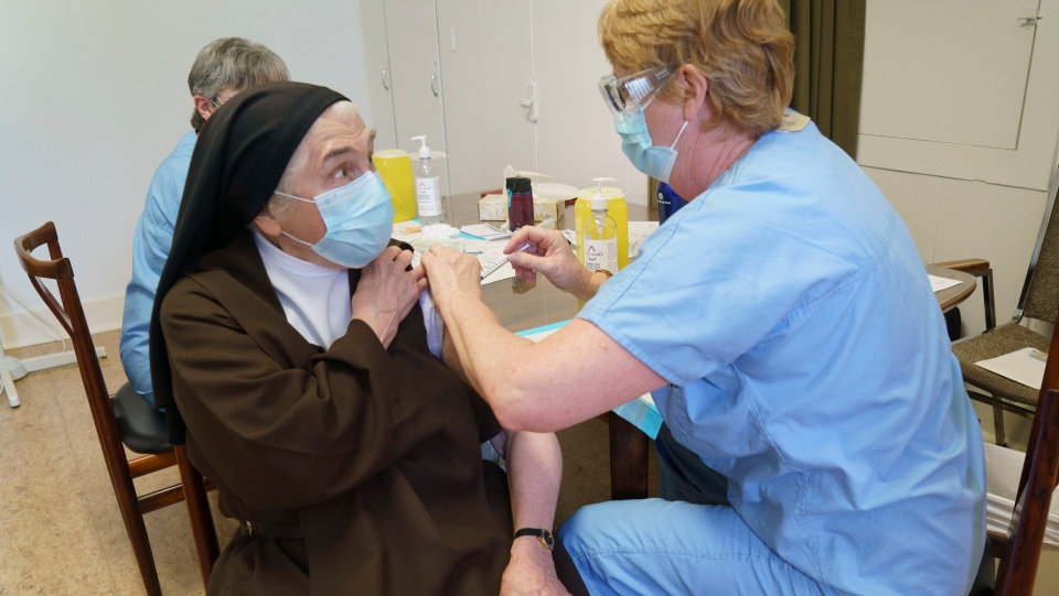Nuns getting vaccinated