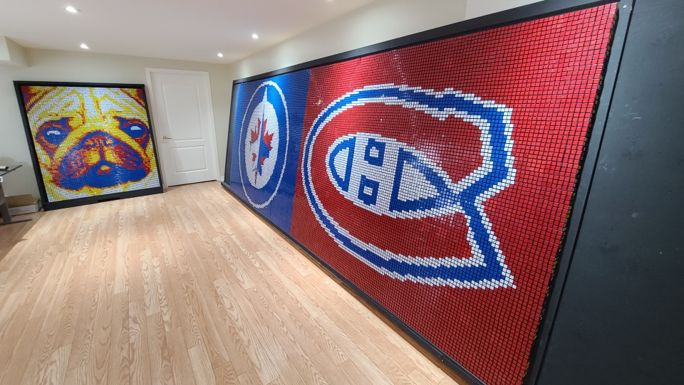 Habs canadiens mural rubik's cube