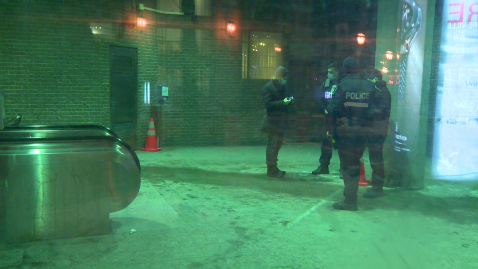 SPVM police in Montreal Peel metro