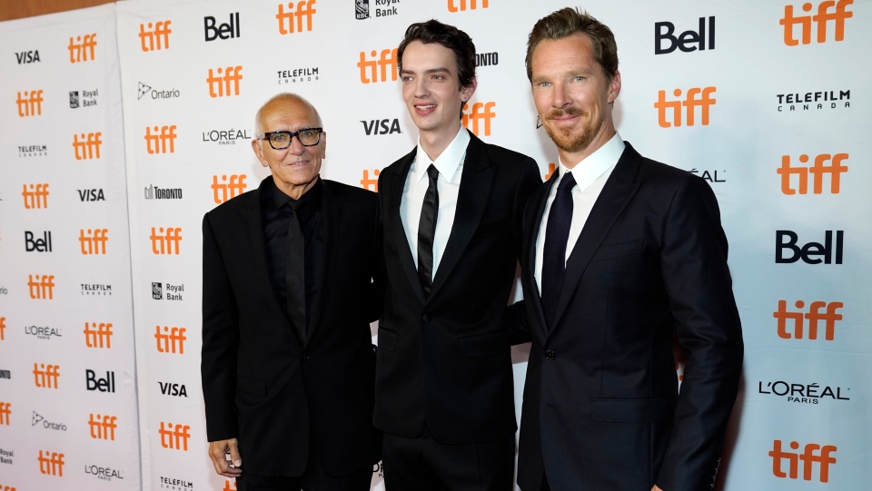 Roger Frappier with Smit-McPhee and Cumberbatch