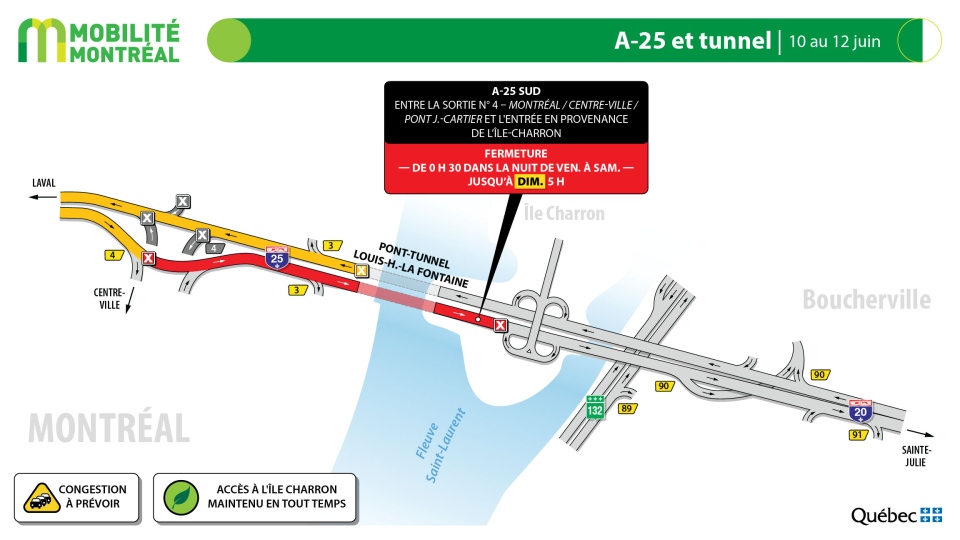 La Fontaine tunnel closures