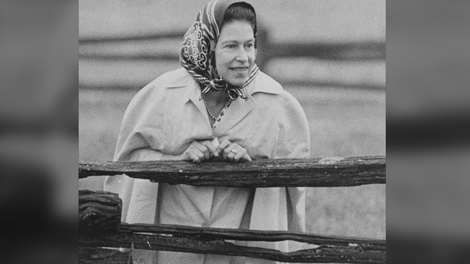 Queen Elizabeth watches Princess Anne