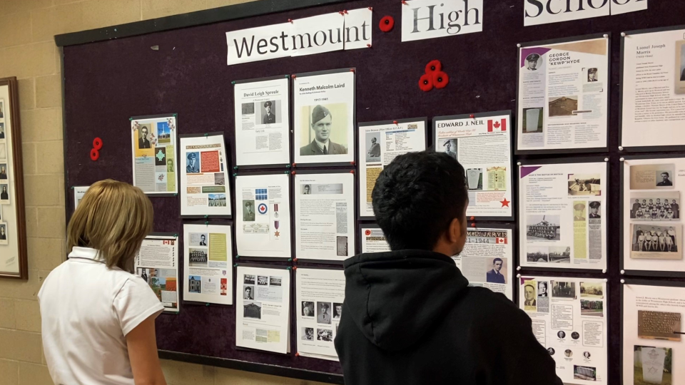 Westmount High students research former-student veterans | CTV News