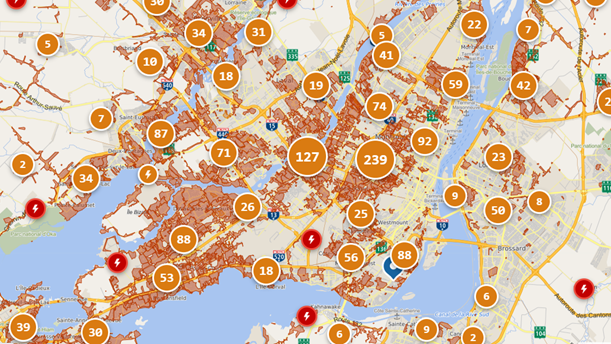 Outages map