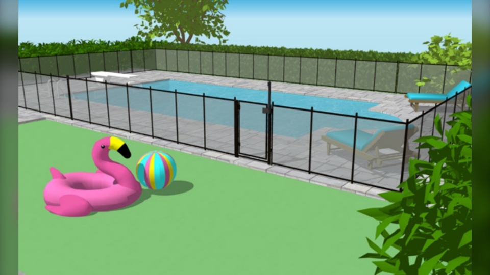 Pool fence graphic