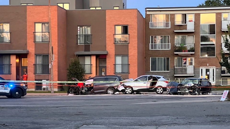 multi-vehicle crash montreal